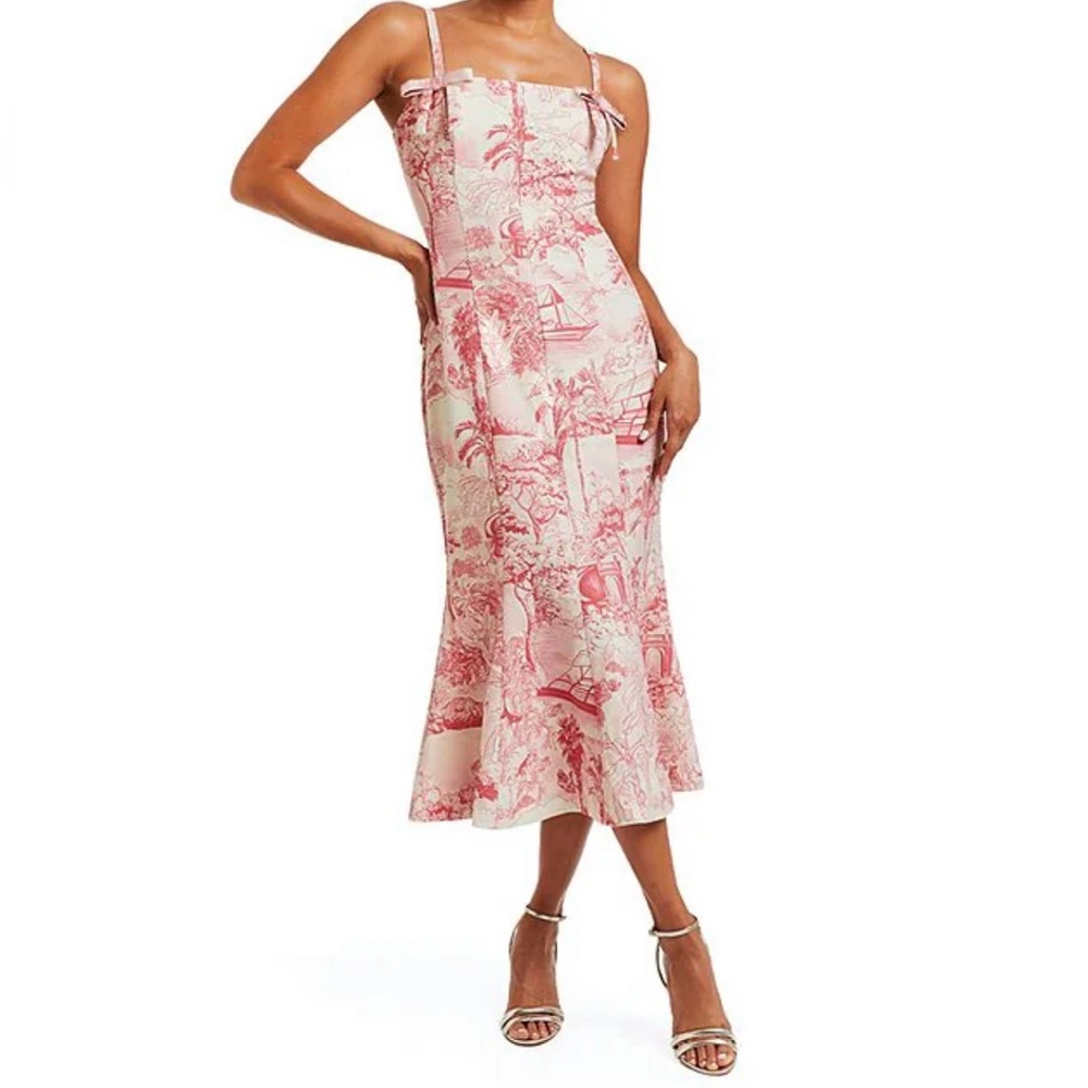 New Mestiza New York Calista Printed Stretch Crepe Midi Dress